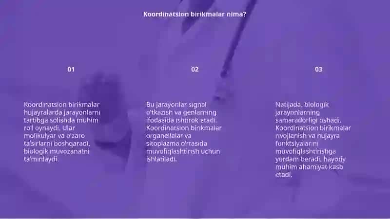 Koordinatsion birikmalarning biologik jarayonlardagi roli 3