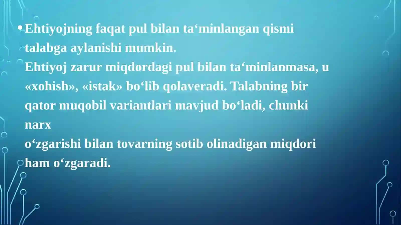 TALAB VA TAKLIF NAZARIYASI 3