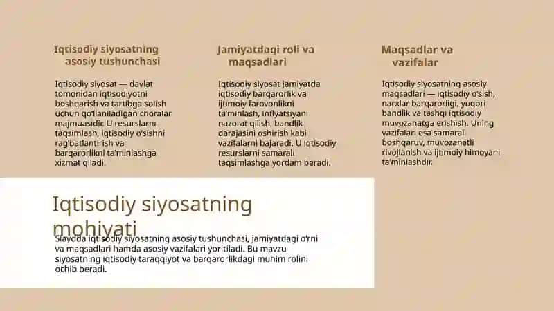 Iqtisodiysiyosat 3