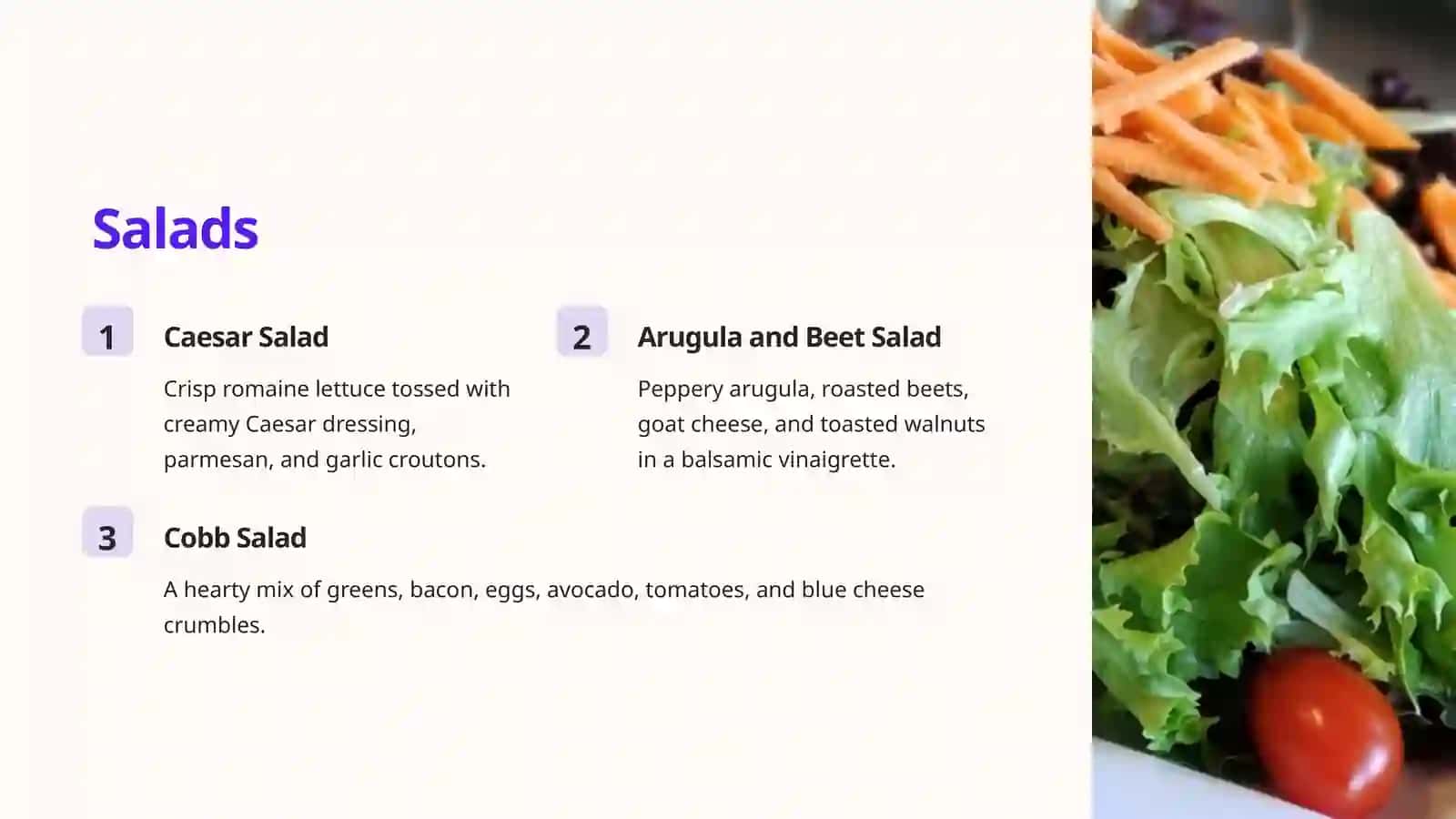 Types of Food and Menu 3