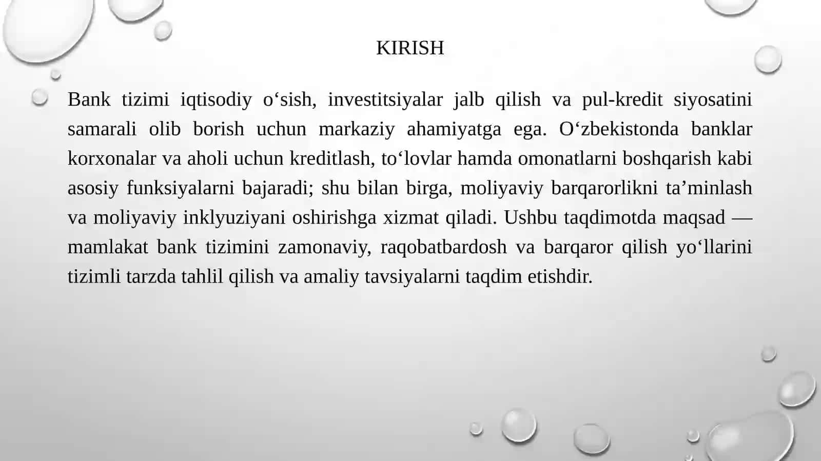 O'zbekistonda bank tizimini takomillashtirish yo'llari 3