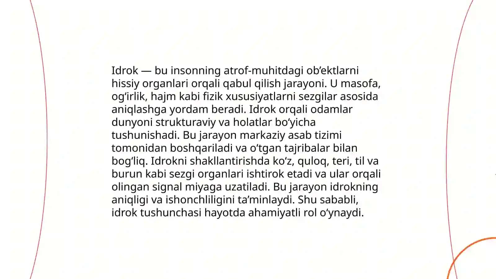 Psixalogiyada Idrok tushunchasi uning turlari va xususiyatlari 3