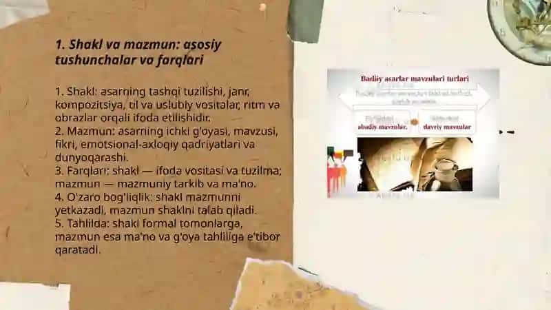 Badiiy asarda shakl va mazmun 3