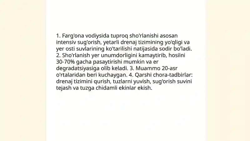 Farg'ona Vodiysida ekologik muommolar 3