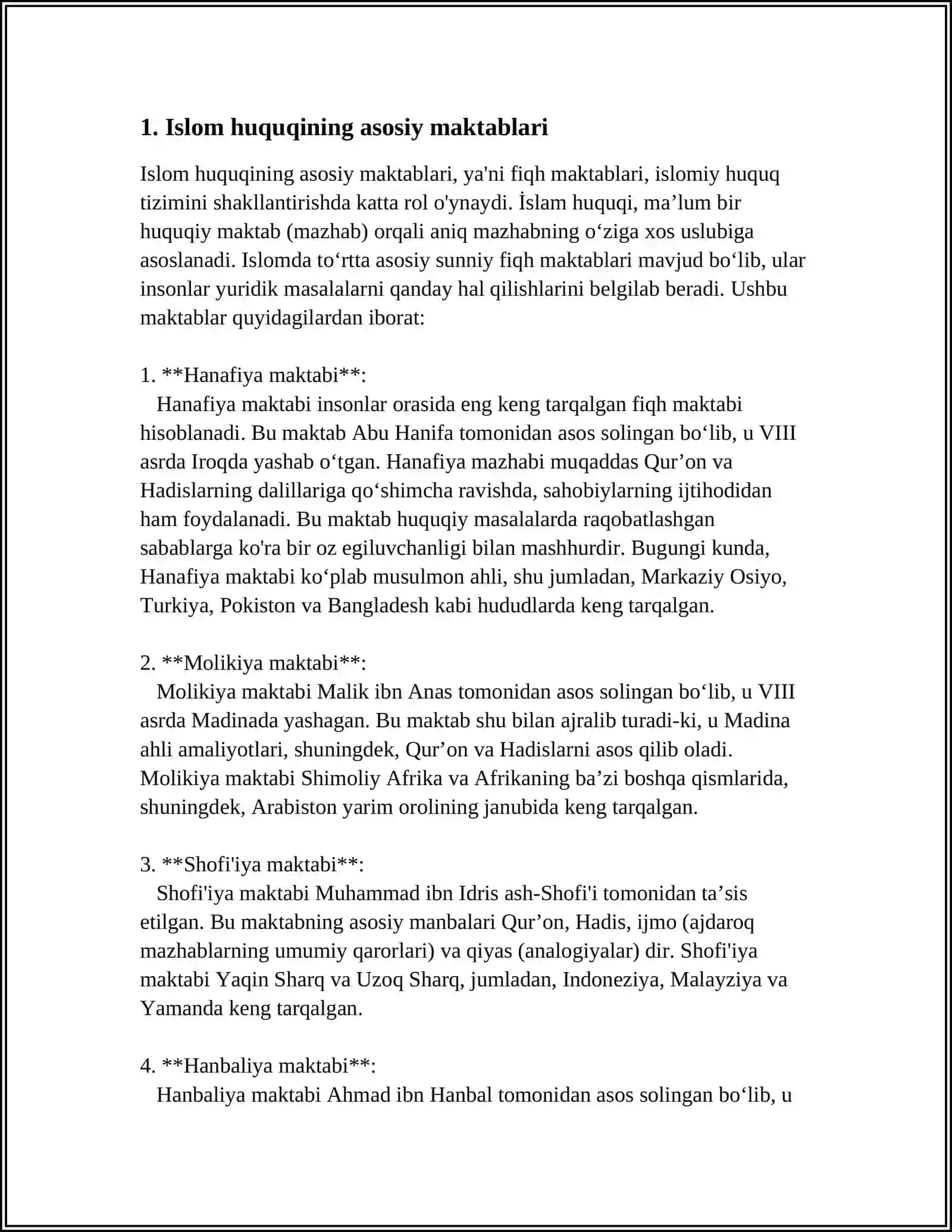 ISLOM FIQH MAKTABLARI 3
