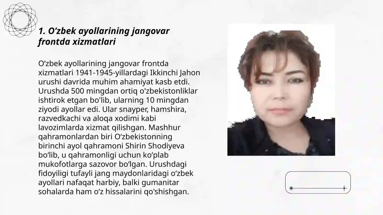 O’zbek ayollarining jangovar frontda xizmatlari 3