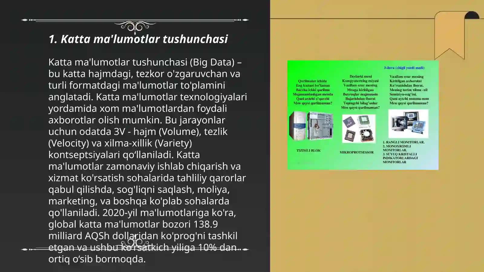 Katta Hajmdagi Ma'lumotlar Bilan Ishlash Texnologiyalari 3