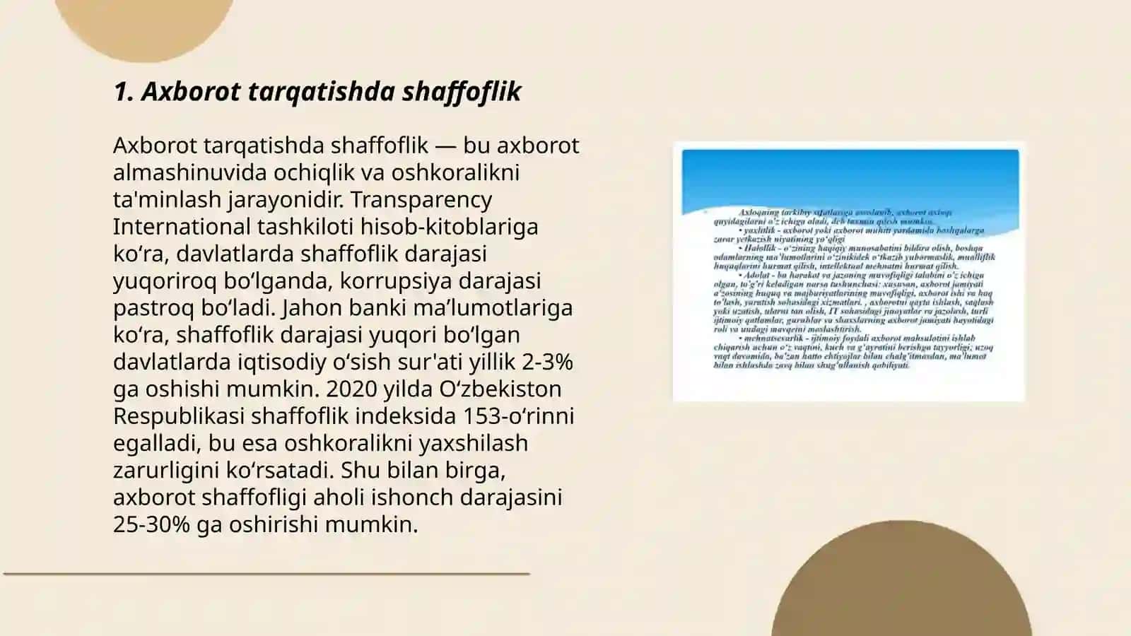 Axborot Tarqatishda Shaffoflik 3