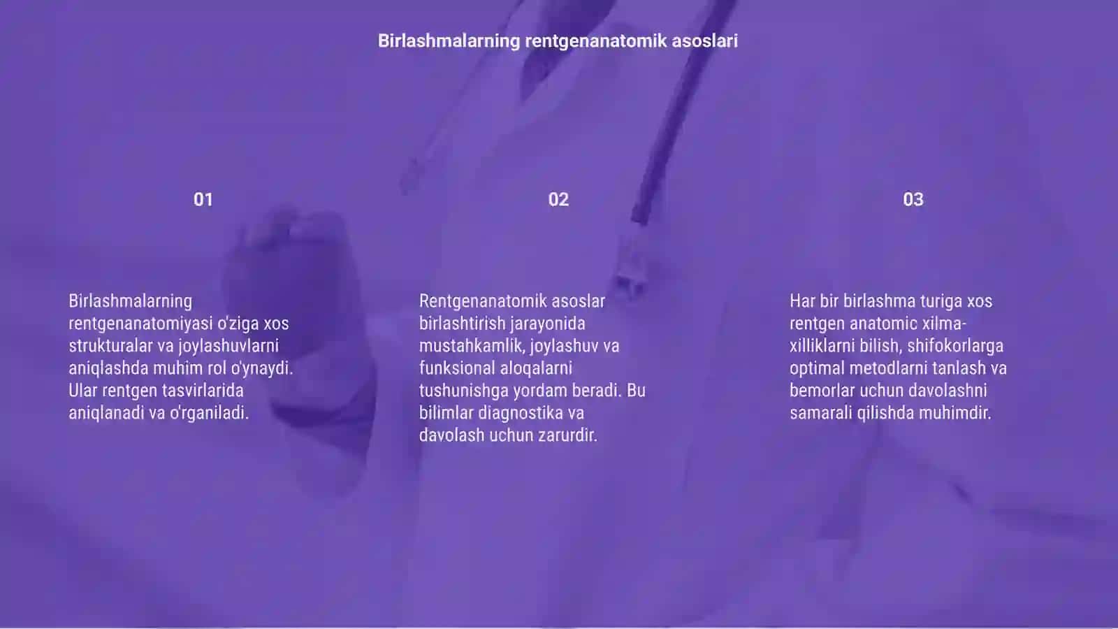 Birlashmalarning rentgenanatomiyasi 3