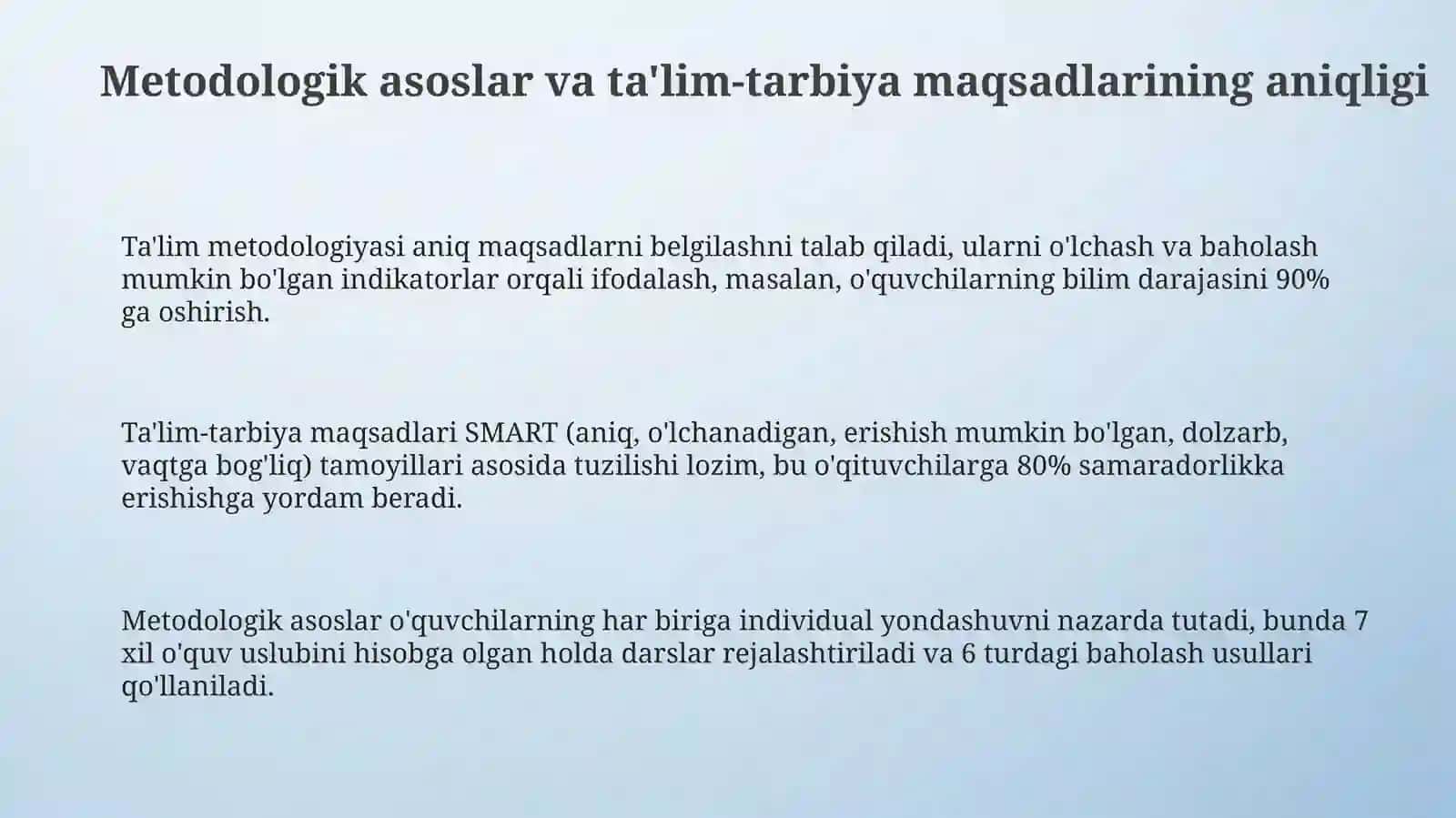 Ta'lim metodologiyasi 3