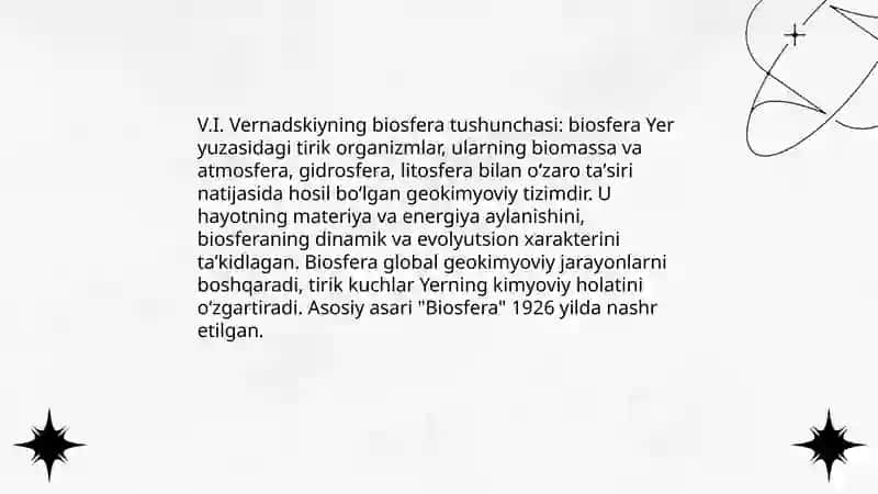 V.l.Vernedskiy biosfera haqidagi taʼlimoti 3