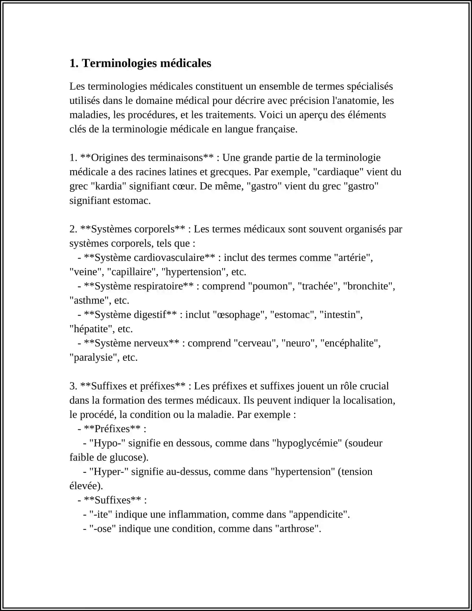 Terminologies médicales en langue française 3