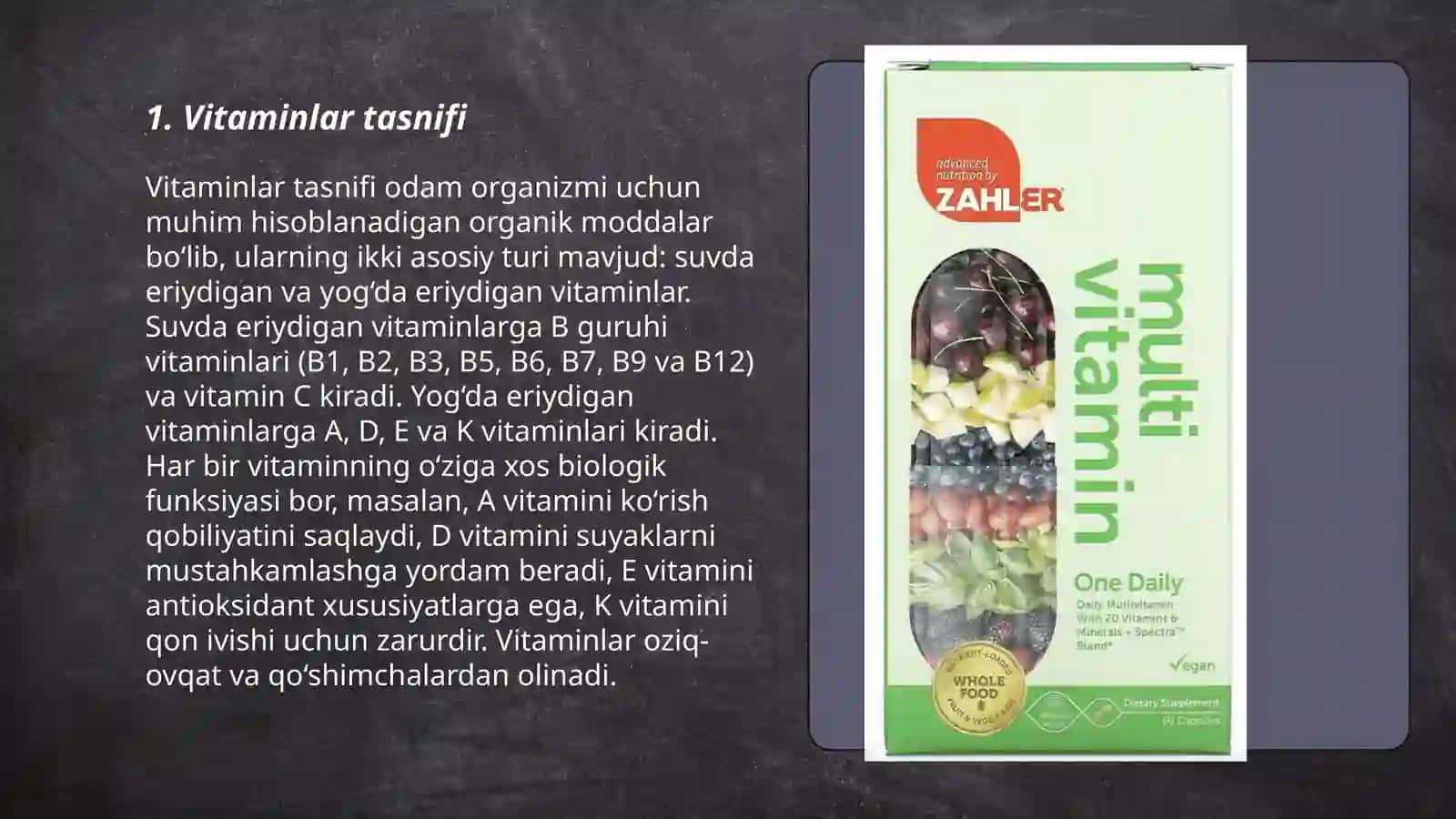 Vitaminlar kilasifikatsiyasi 3