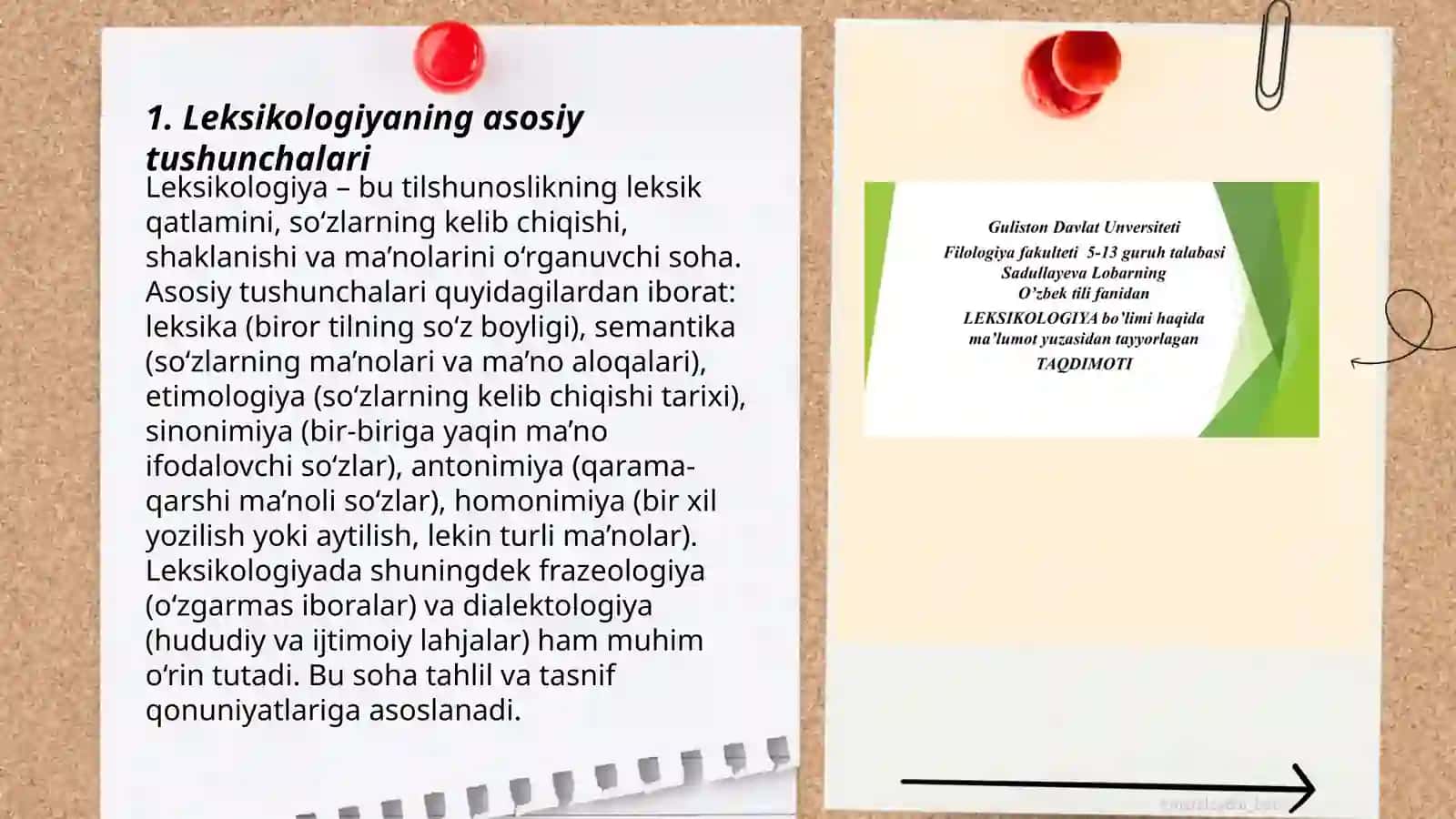 Leksikologiya. Okkozional va uzual ma'no 3