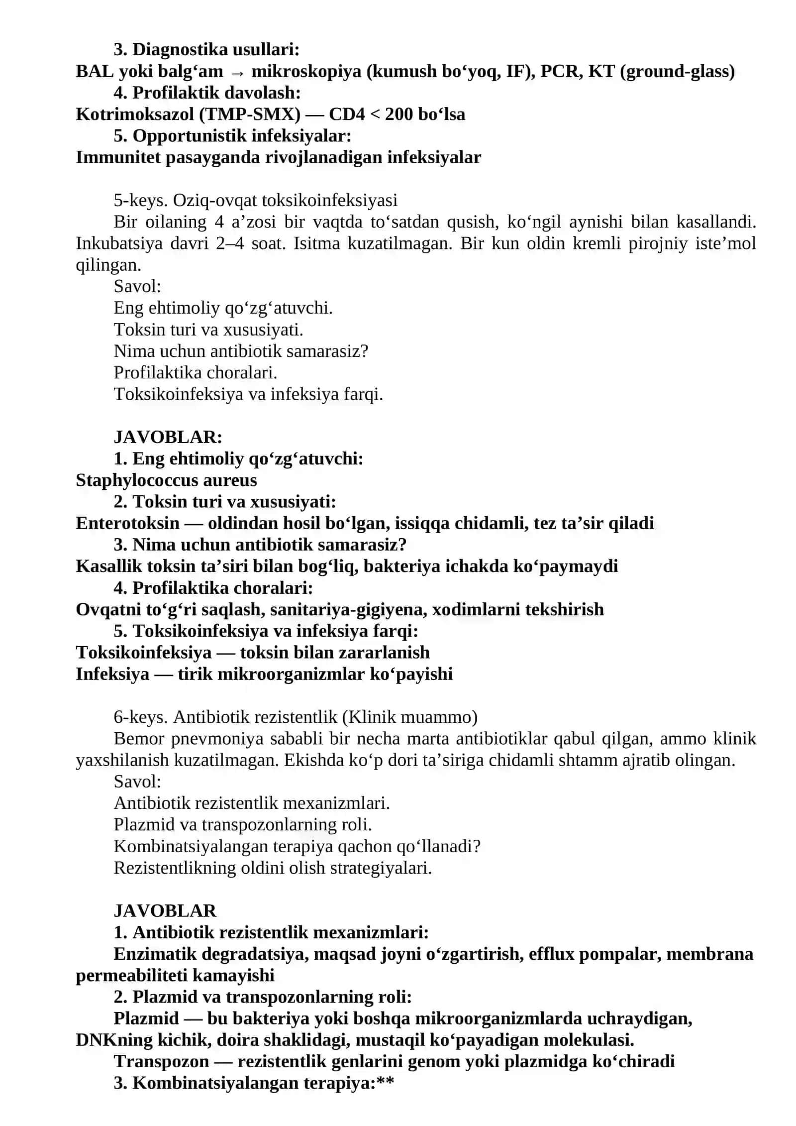 MIKROBIOLOGIYA FANIDAN VAZIYATLI MASALALAR 3