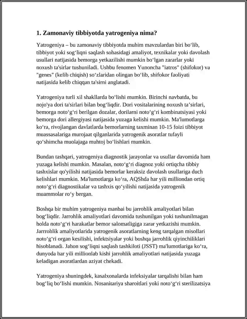 XOZIRGI ZAMON TIBBIYOTIDA YATREGONIYA MUAMMOLARI 3