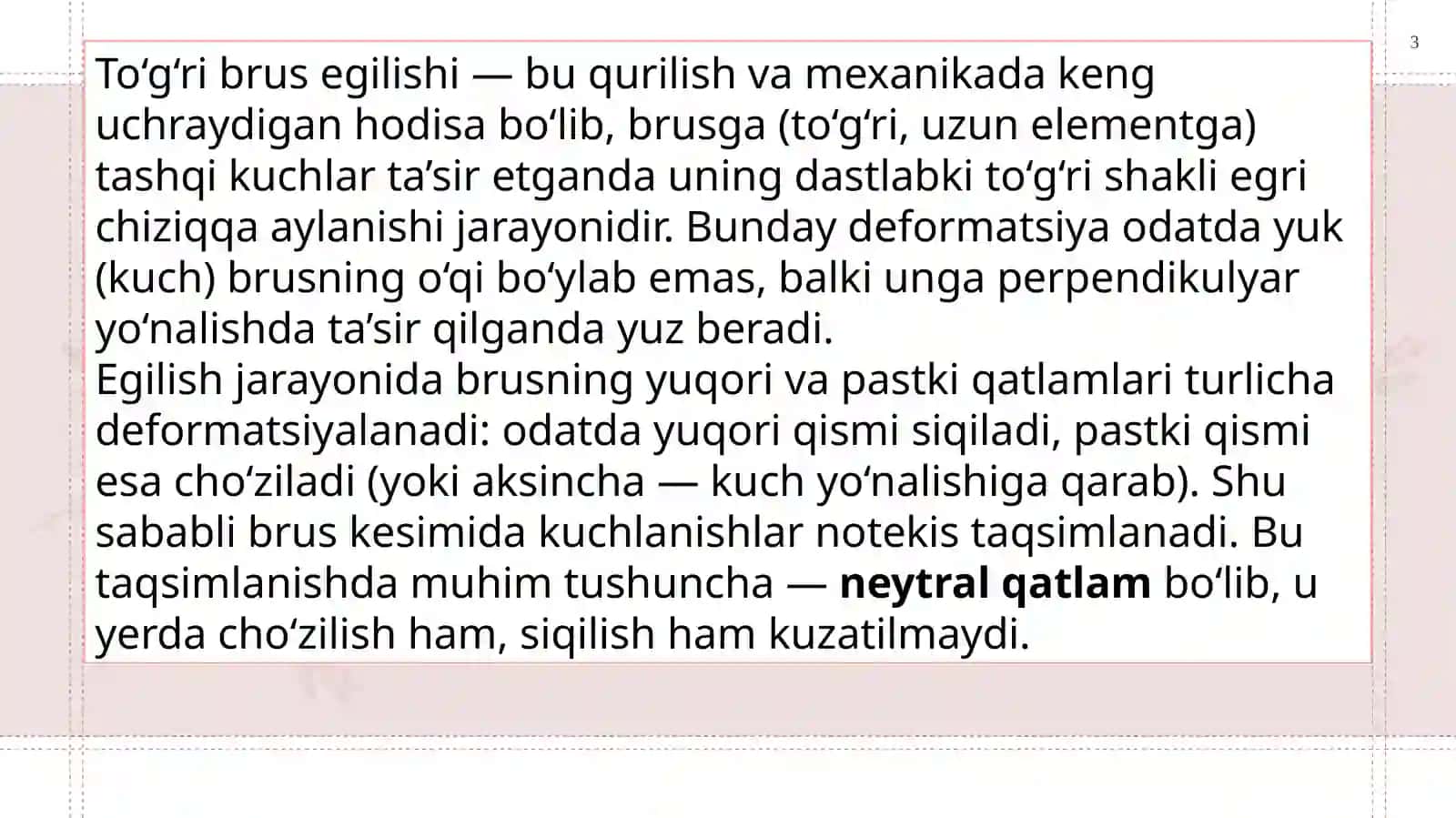 Toʻgʻri burusning egilishi 3