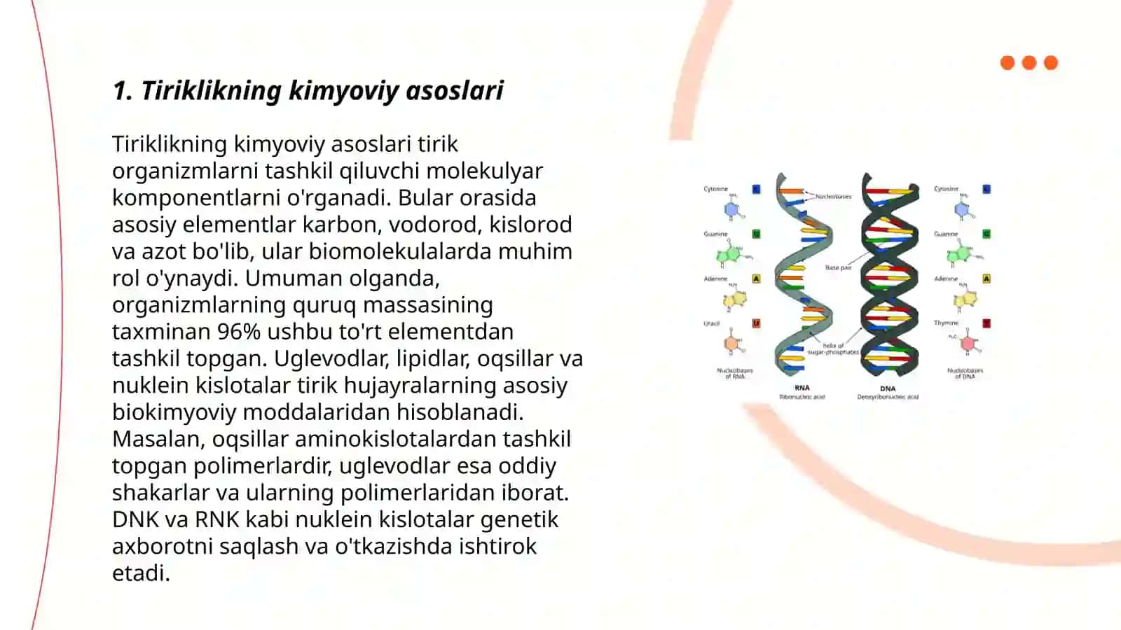 Tiriklikning molekular asoslari 3