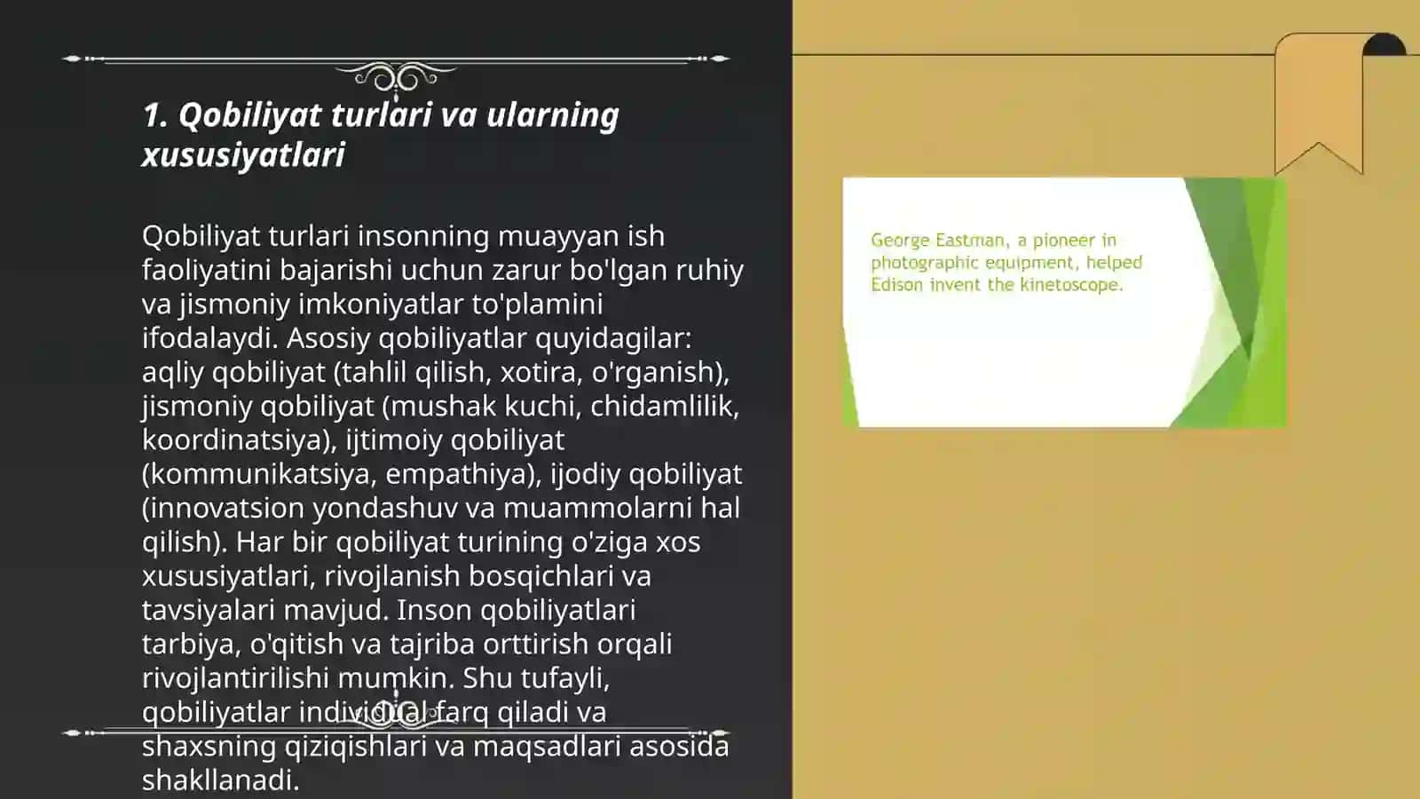 Qobiliyat va uning rivojlanishi 3