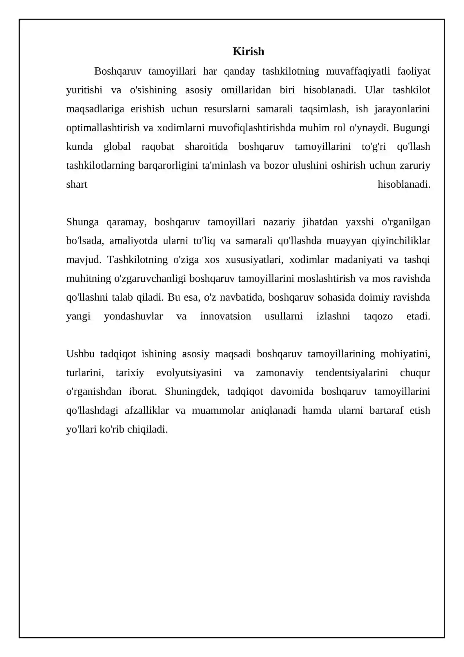 Menejment tamoyillari mohiyati va turlari 3