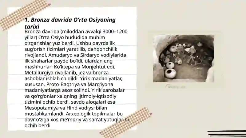 Bronza davrida Oʻrta Osiyoning tarixi 3