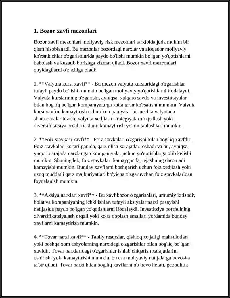 MOLIYAVIY RISK MEZONLARI 3