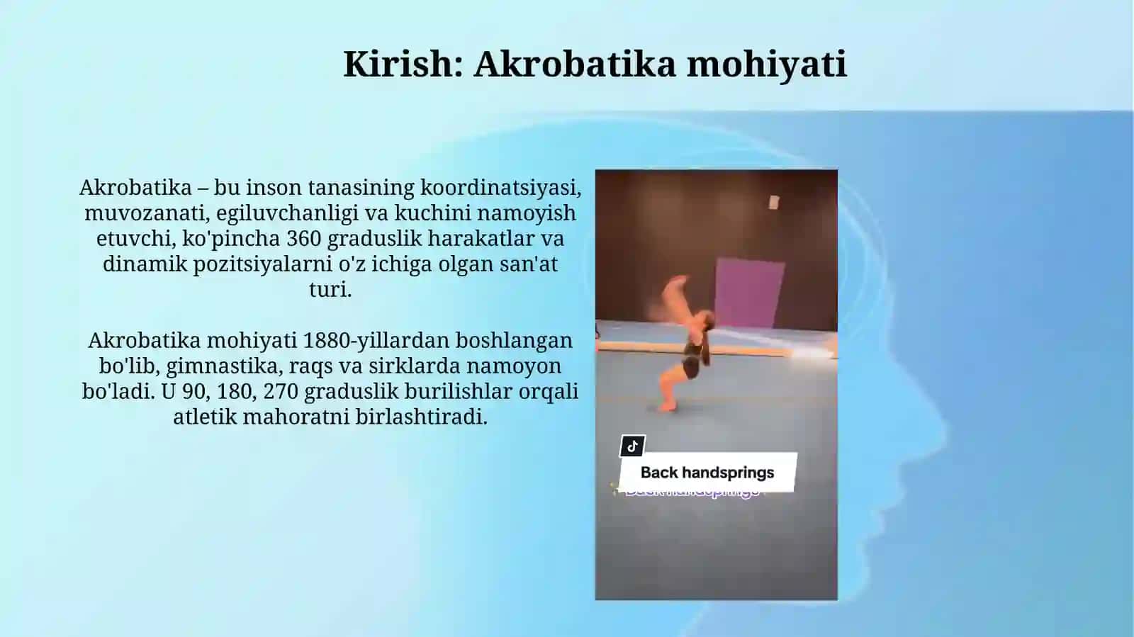 Akrobatik harakatlar asoslari 3