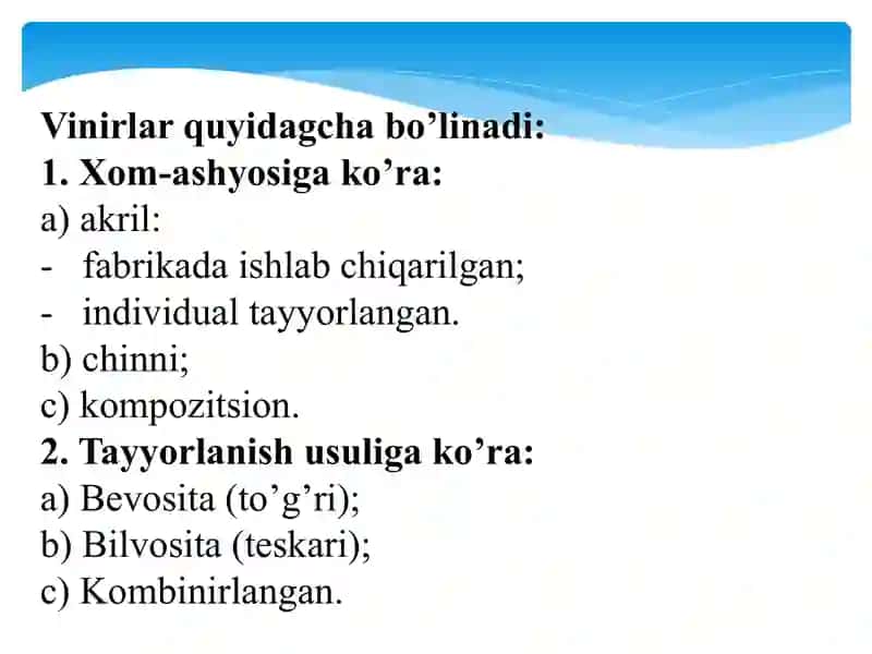 Nokariyes kasalliklarini vinerlar yordamida davolash. 3