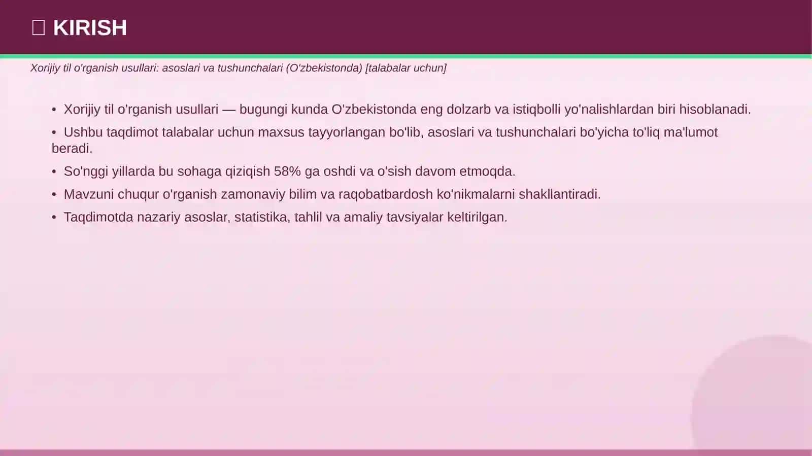 XORIJIY TIL O'RGANISH USULLARI 3