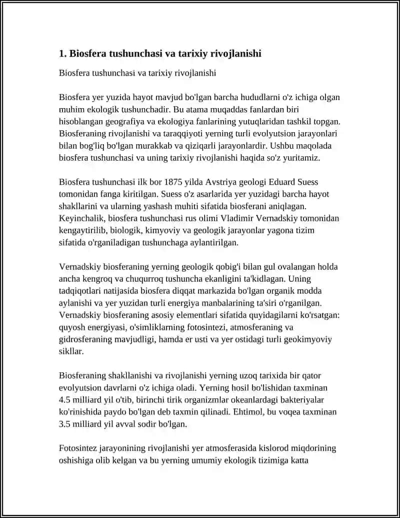 BIOSFERA HAQIDA TA'LIMOT 3