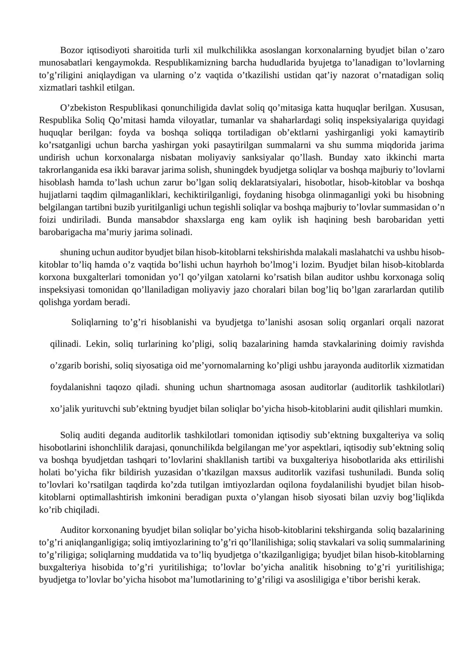SOLIQLAR VA BOSHQA MAJBURIY ТO’LOVLAR AUDIТI 3