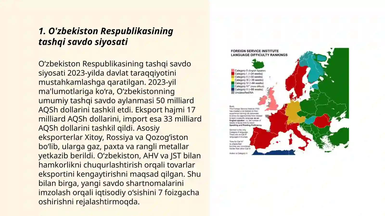 O'zbekiston Respublikasining tashqi savdo siyosati 3
