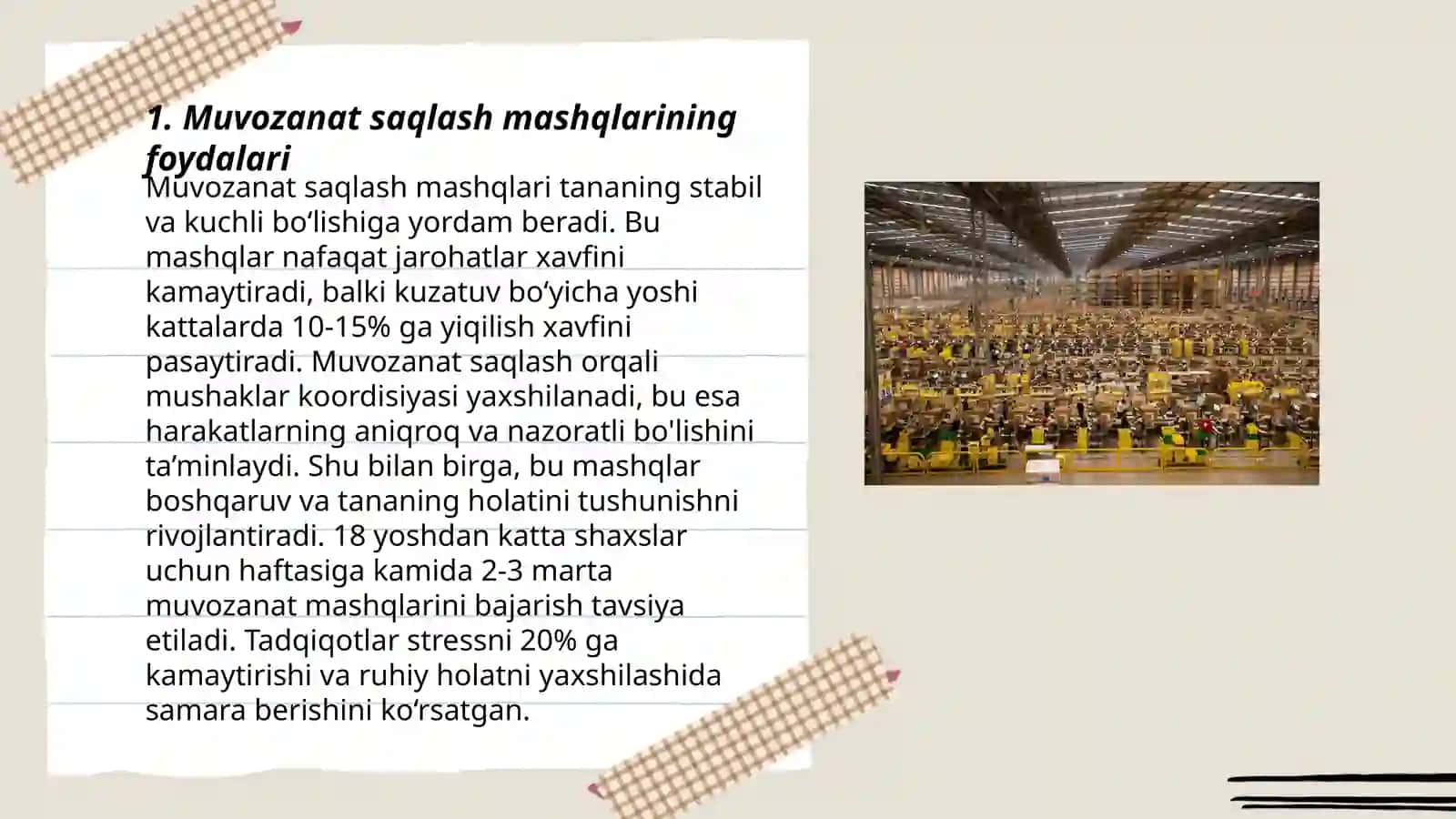 Muvozanat saqlash mashqlarini bajarish 3