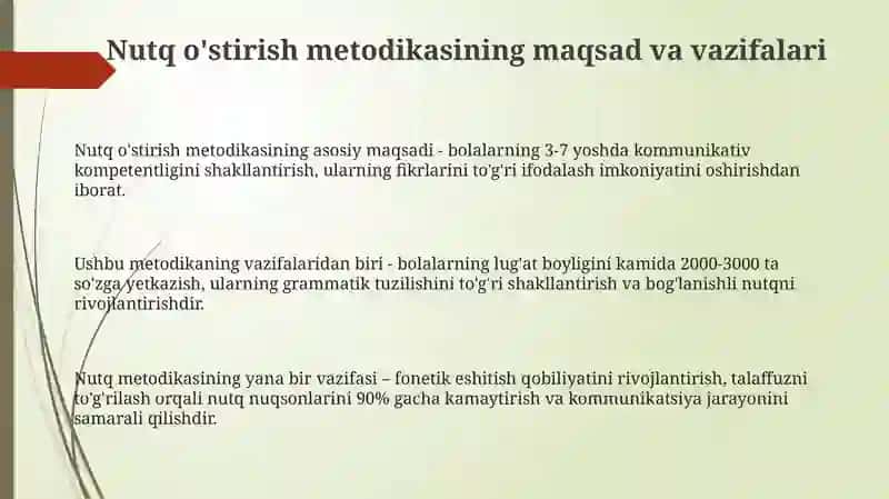 Nutq o'stirish metodikasi 3