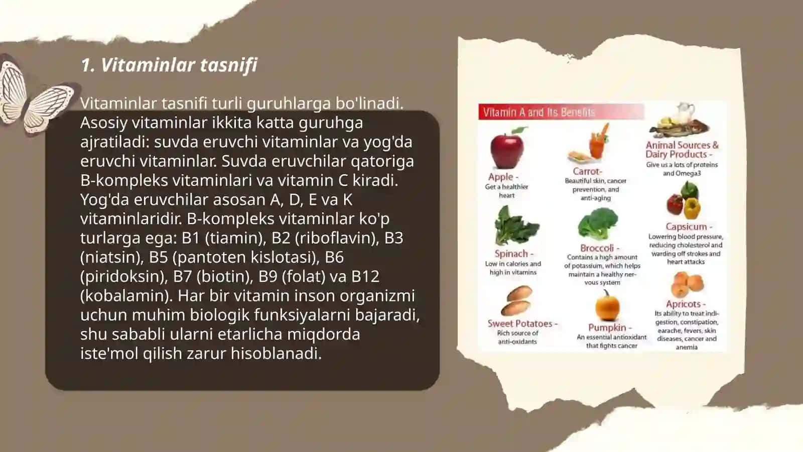 Vitaminlar tasnifi 3