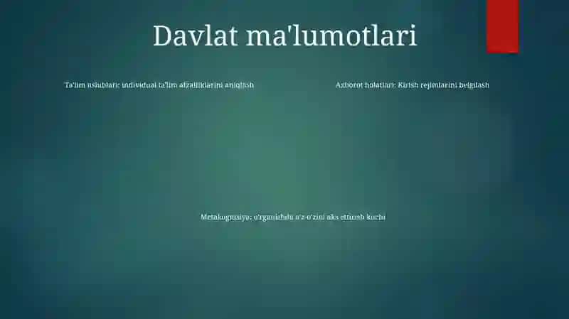 Shaxsni Oʻrganishdagi MaʼLumot Turlari.R.B Ketelt 3