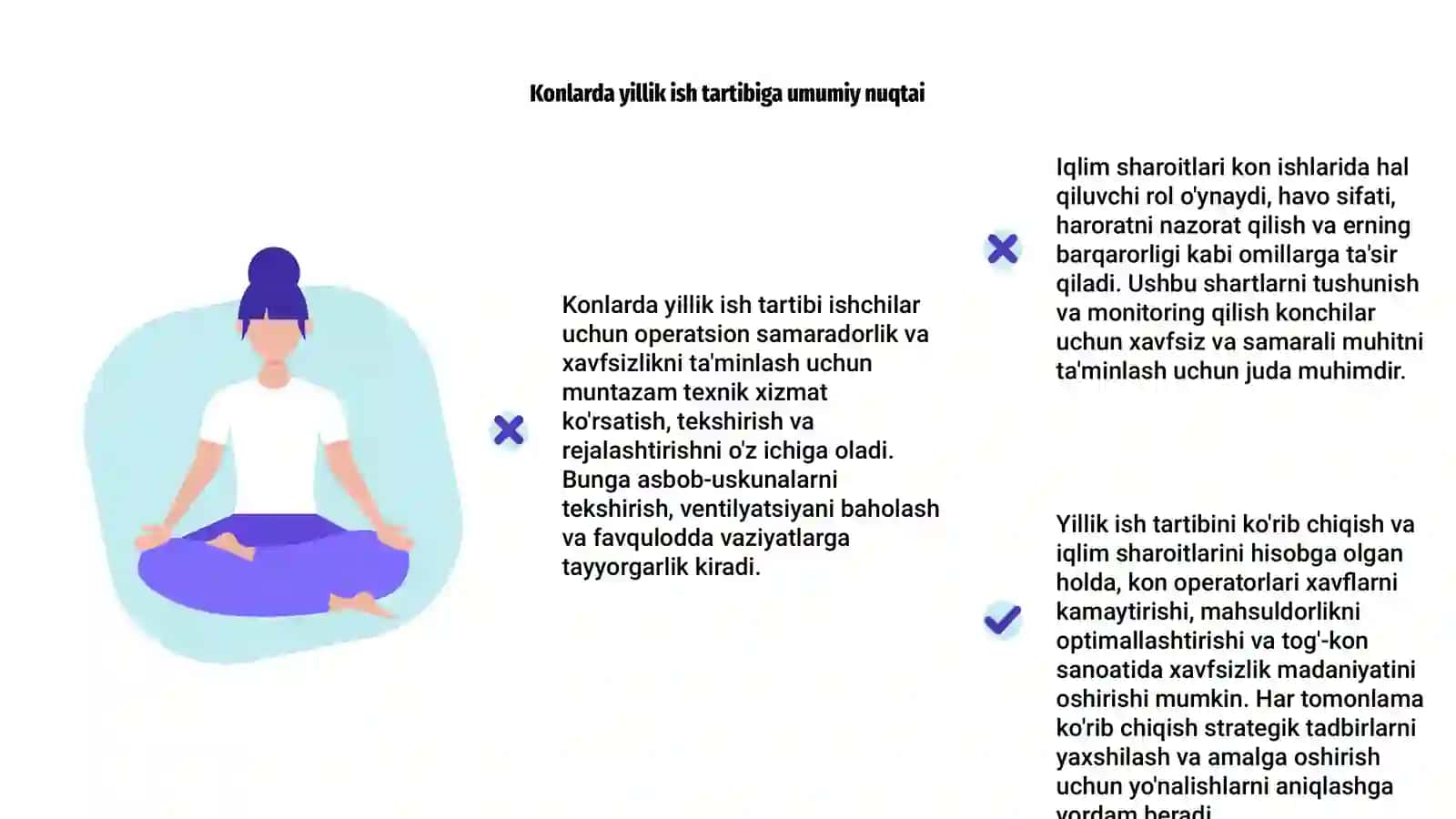 Konlarda yillik ishlash tartibi va klimatik sharoitlar 3