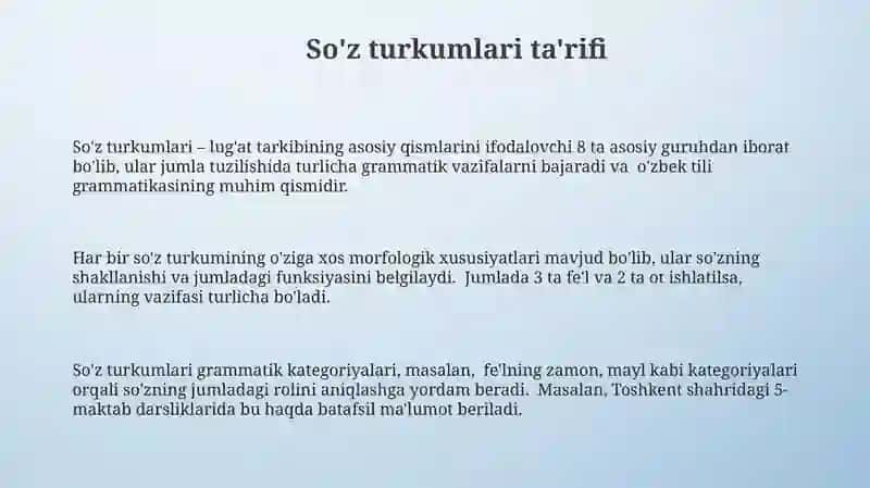 So'z turkumi 3