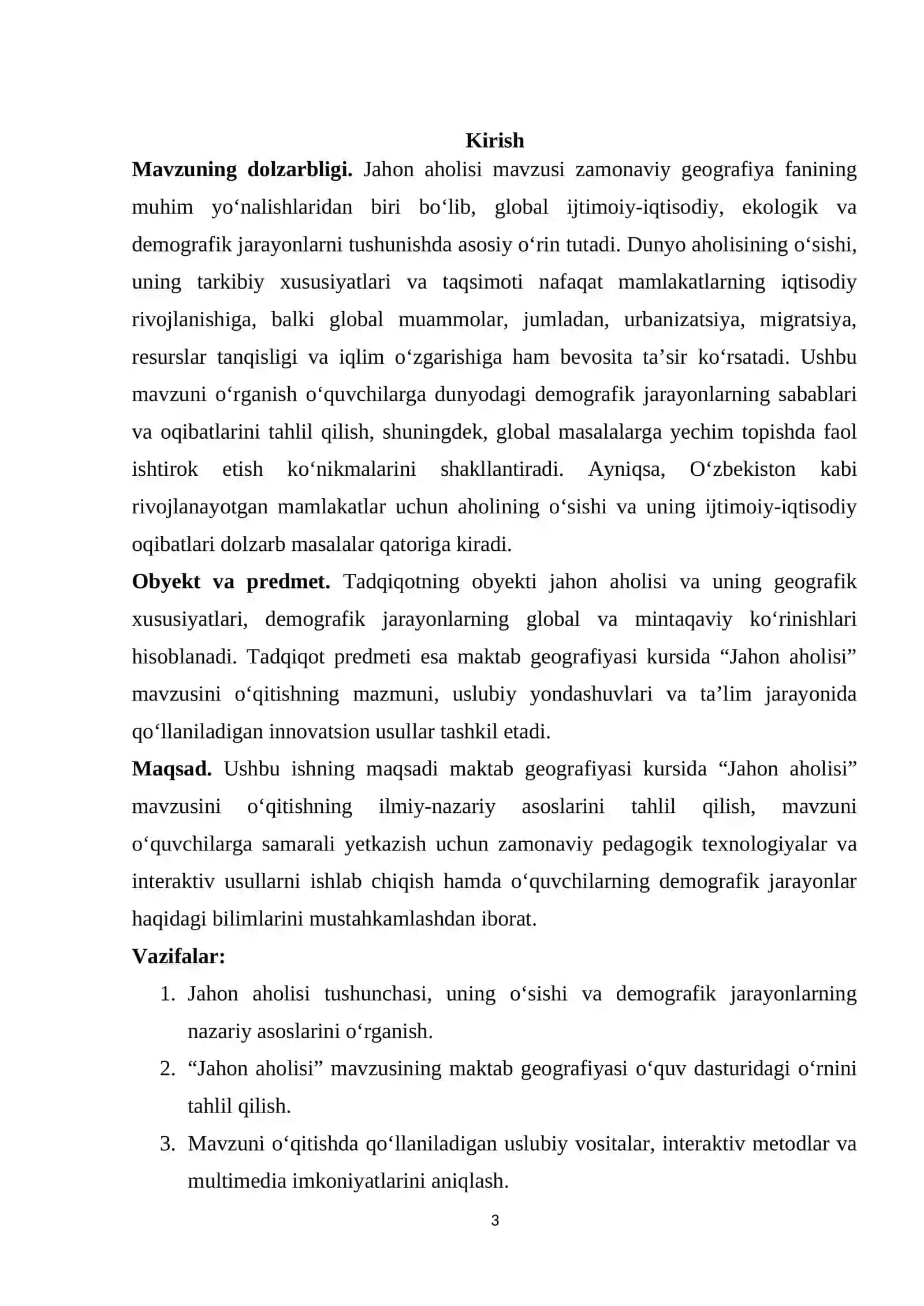 Geografiya va Tabiiy fan o’qitish metodikasi 3