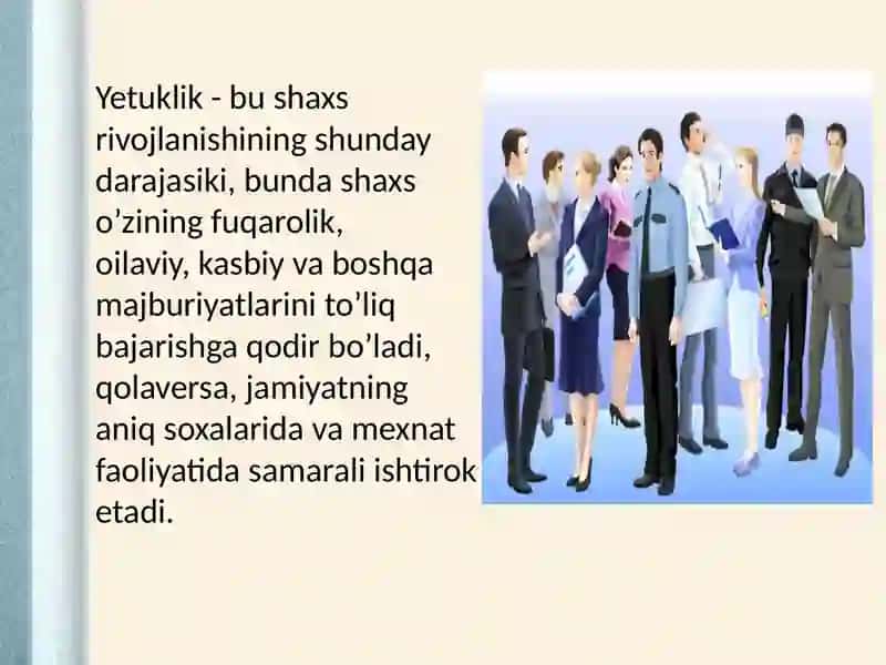 Kasbiy shakllanish va rivojlanish 3