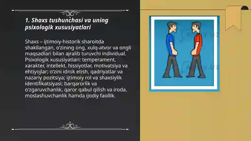 Shaxs va uning psixologiyasi 3