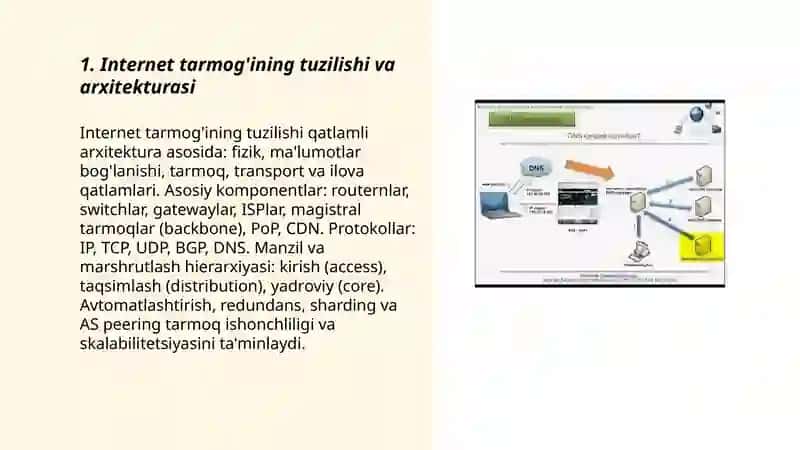 Intemet tarmog'i va DNS xizmati 3