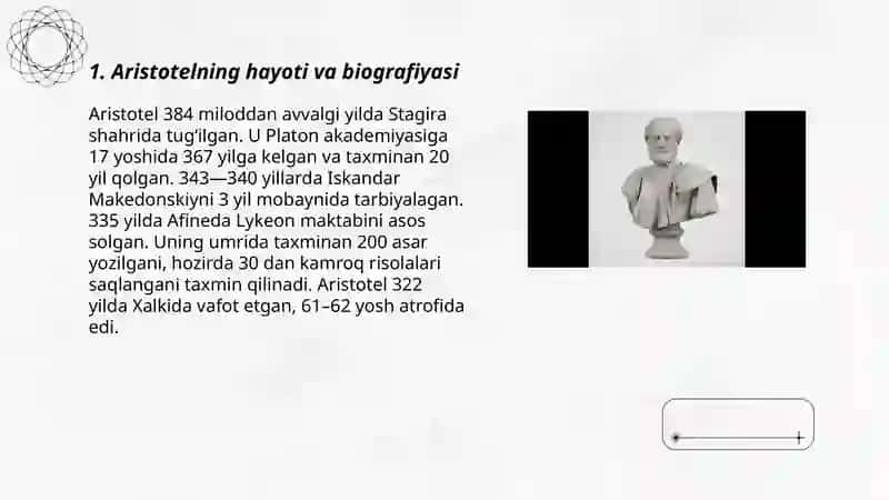Aristotelning hayoti va biografiyasi 3