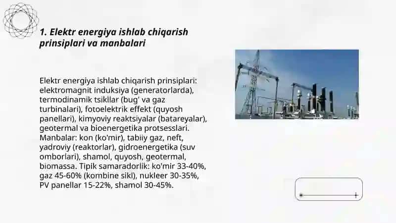 Elektr energiya ishlab chiqarish uzatish va taqsimlash 3