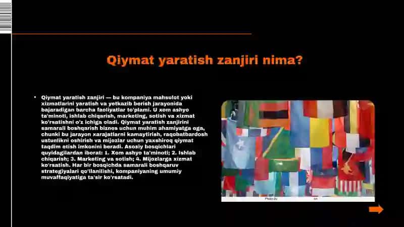 Qiymat yaratish zanjirini boshqarish 3