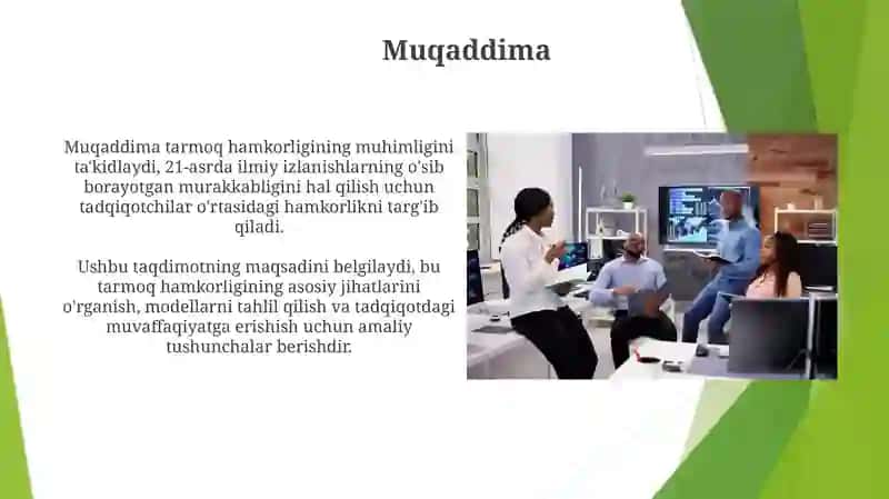 Tarmoqli hamkorlik: Hamkorlikdagi tadqiqot 3