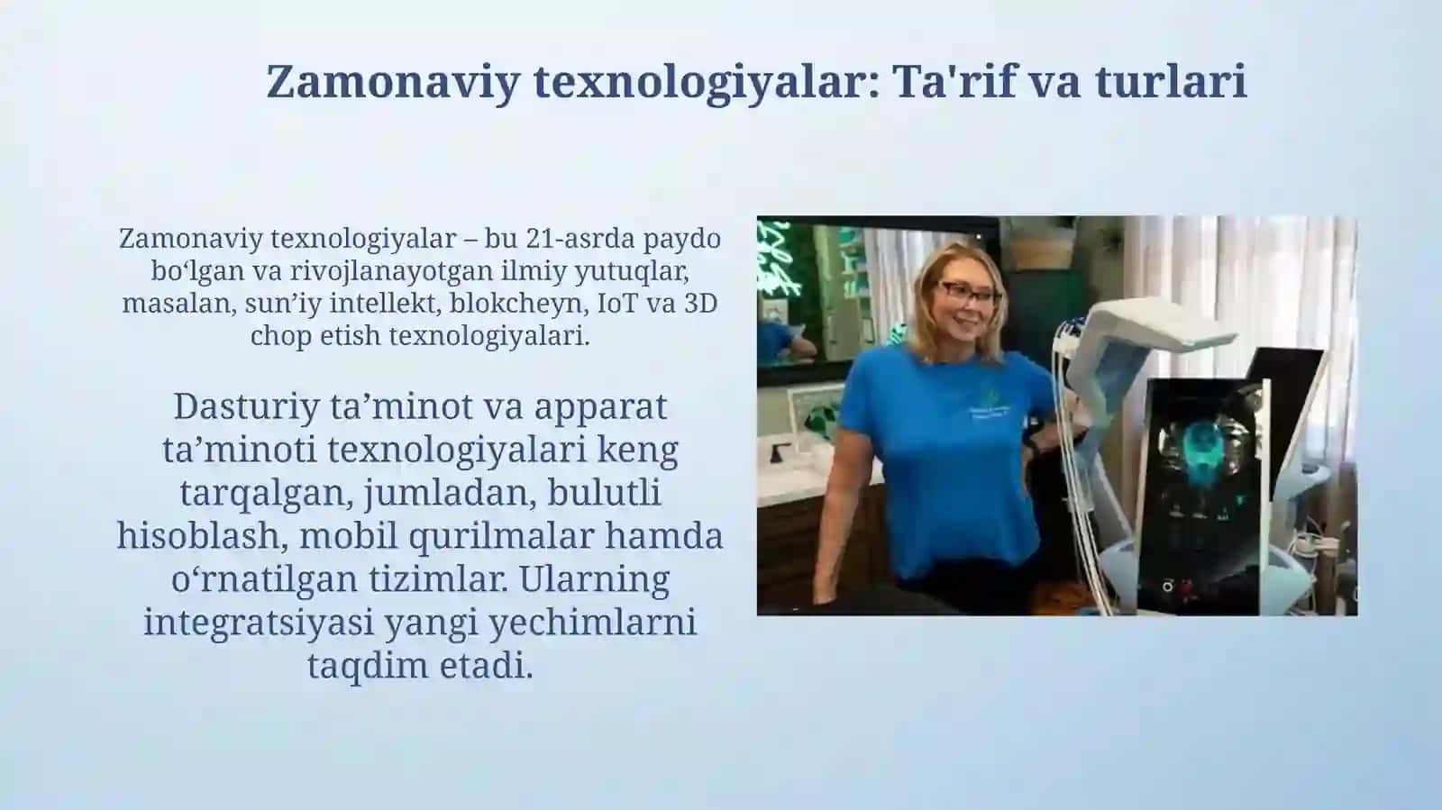Zamonaviy texnologiyalar 3
