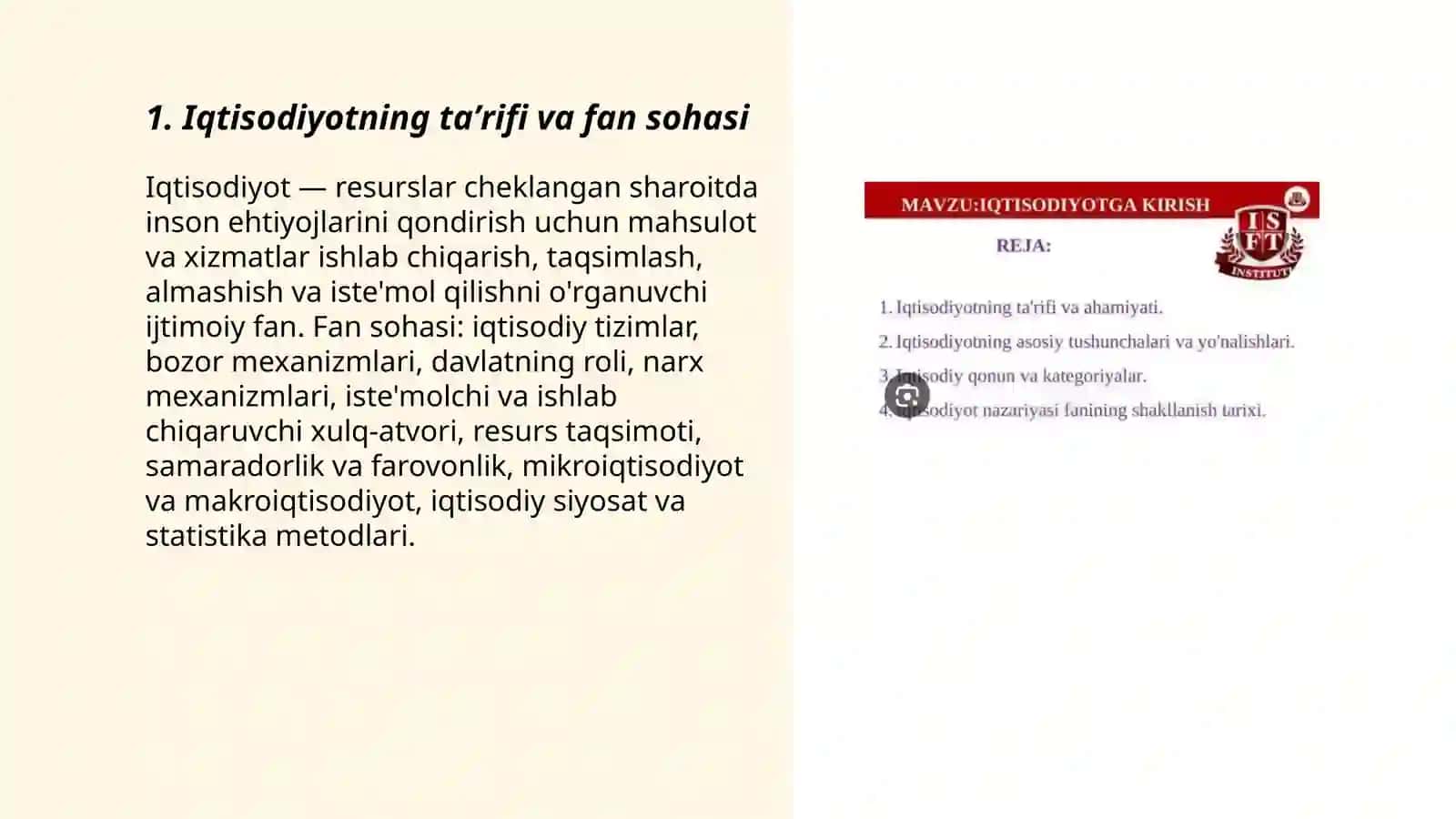 Iqtisodiyotga kirish 3