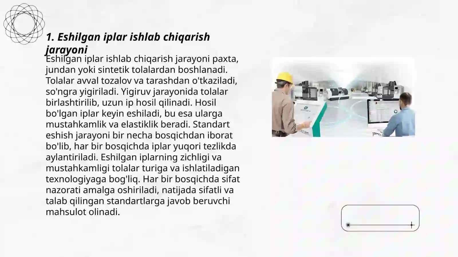 Eshilgan iplar ishlab chiqarish texnalogiyasi 3