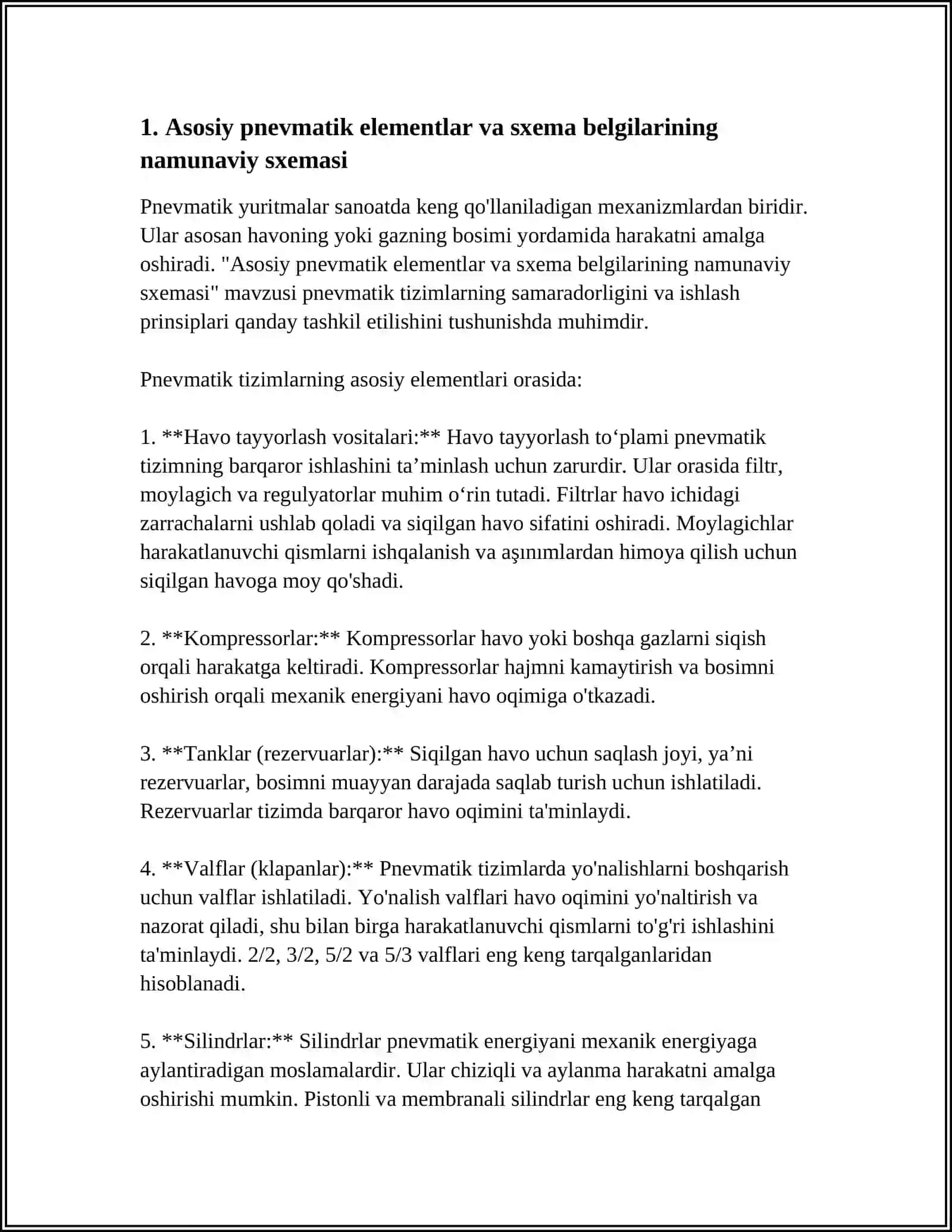 Pnevmatik Yuritmalarni Namunaviy Prinsipial Sxemalari 3